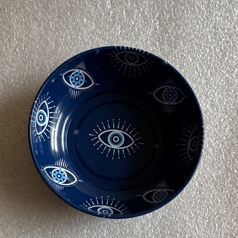 Navy Blue Eye Motif Decorative Bowl